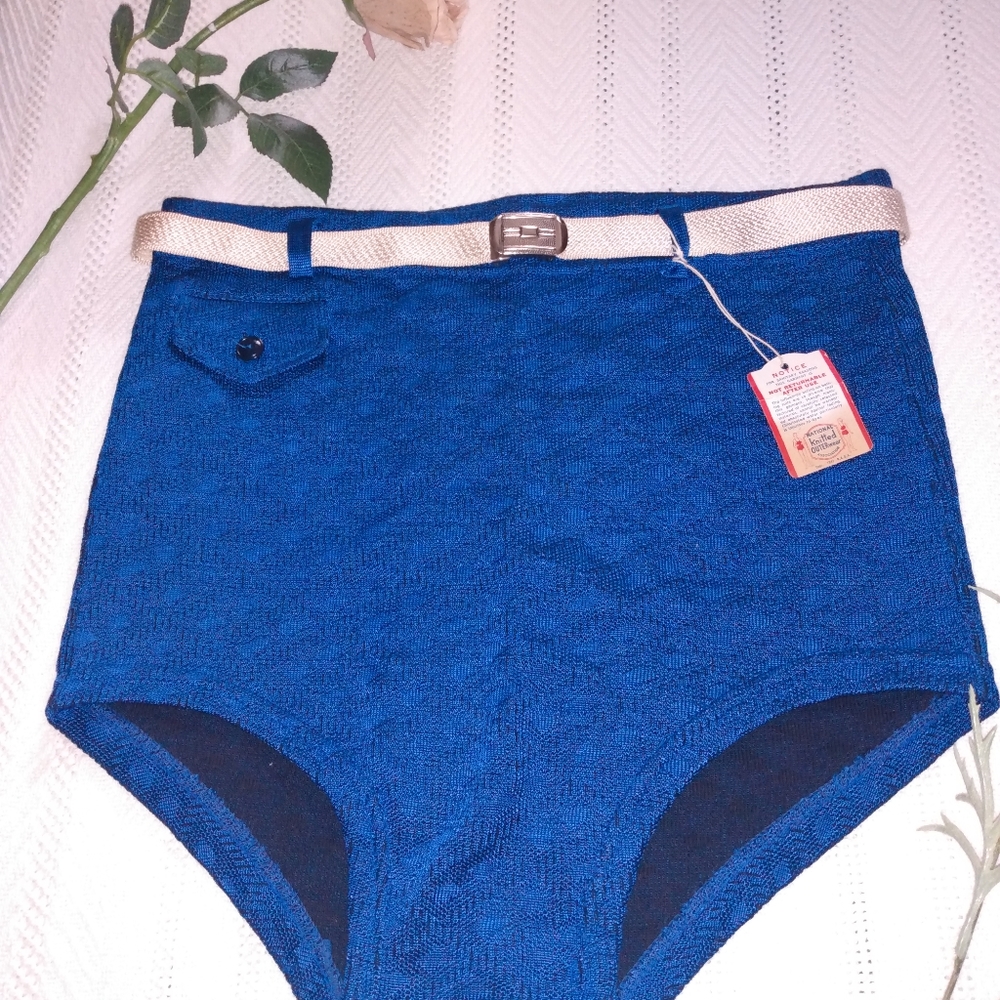 Blue Vintage Swim Suit Bottoms